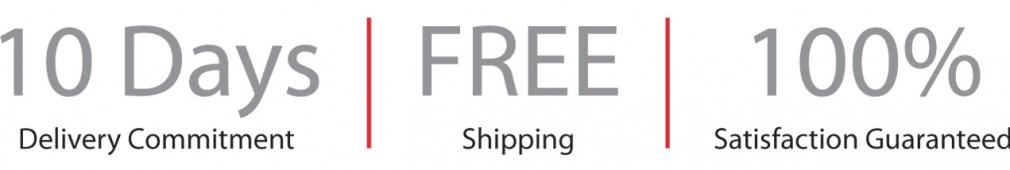 Delivery commitment, free shipping, satisfaction guaranteed